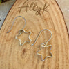 Sterling Silver Star Dangle Earrings • Minimalist Hand‑Forged Star Jewelry