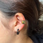 Brass 4mm Genuine Turquoise Ear Cuff | Wide Conch Band | No-Piercing Earring