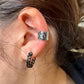 Sterling Silver 6mm Genuine White Buffalo Ear Cuff | Wide Conch Band | No-Piercing Earring