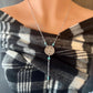 Buffalo Nickel Lariat Necklace – Royston Turquoise, Sterling Silver Feather, Vintage Southwest Jewelry