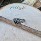 Sterling Silver Onyx Band Ring • Handmade Trinity Rope Twist Design