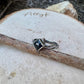 Sterling Silver Onyx Band Ring • Handmade Trinity Rope Twist Design