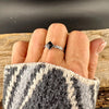 Sterling Silver Onyx Band Ring • Handmade Trinity Rope Twist Design