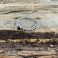 Sterling Silver Black Onyx Cabochon Ring | Minimalist Beaded Wire Stackable Band