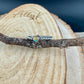 Sterling Silver Turquoise Cabochon Ring | Minimalist Rope Twist Wire Stackable Band