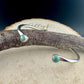 Sterling Silver Turquoise Cuff Bracelet • 6mm Kingman Double Bezel • Reverse Design