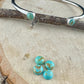 Sterling Silver Turquoise Cuff Bracelet • 6mm Kingman Double Bezel • Reverse Design