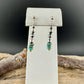 Turquoise Navajo Pearl Drop Earrings | Sterling Silver Gemstone Posts