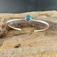 Blue Moon Turquoise Sterling Silver Bracelet –Cabochon Handmade Adjustable Cuff Jewelry