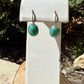 Kingman Turquoise Earrings • Sterling Lever Back • 8×10 Oval Cabochon • Blue Green Gemstone Dangle