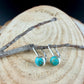 Kingman Turquoise Lever Back Earrings • 6mm Round Cabochon • Sterling Silver Dangle