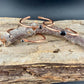 Black Onyx Copper Cuff Bracelet Set • Hand‑Forged Stack of 3 Gemstone Cuffs