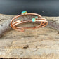 Kingman Turquoise Copper Cuff Bracelet Set • Hand‑Forged Stack of 3 Gemstone Cuffs