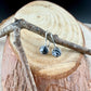 Sterling White Buffalo Lever Back Earrings • 6mm Round Cabochon • Minimalist Black-White Stone