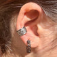 Sterling Silver Chain Link Ear Cuff | Wide Conch Band | No-Piercing Earring