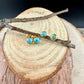 14k Gold Filled Kingman Turquoise Stud Earrings • 4mm 5mm 6mm • Sterling Silver Bezel