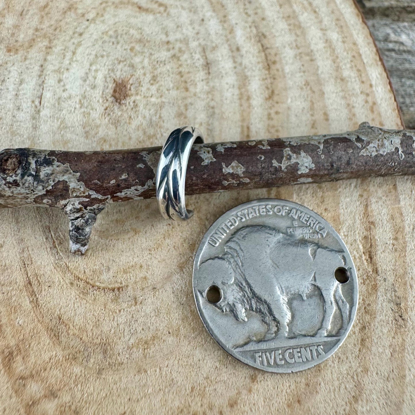 Sterling Silver Floral Leaves Cuff | Wide Conch Band | No-Piercing Earring