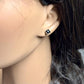 Black Onyx Stud Earrings • 5mm Square • Sterling Silver Minimalist Posts