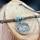 Turquoise Stud Earrings Sterling Silver • 4mm Kingman Turquoise Blue Green Cabochon Posts