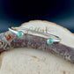 Sterling Silver Turquoise Cuff Bracelet • 6mm Kingman Double Bezel • Reverse Design
