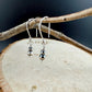 Sterling Silver Desert Pearl Earrings • Stacked 4mm 5mm Pearls • Minimal Southwest Drop