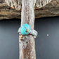 Sterling Silver Daisy Ring with Kingman Turquoise | Oval American Gemstone Jewelry