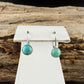 Kingman Turquoise Lever Back Earrings • 6mm Round Cabochon • Sterling Silver Dangle
