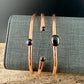 Black Onyx Copper Cuff Bracelet Set • Hand‑Forged Stack of 3 Gemstone Cuffs