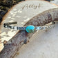 Kingman Turquoise Cuff Bracelet • Sterling Silver Scroll Band • 8×10 Oval Gemstone