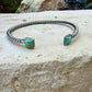 Kingman Turquoise Cuff Bracelet | Sterling Silver Reverse Cuff | Southwestern Jewelry