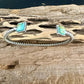 Kingman Turquoise Cuff Bracelet | Sterling Silver Reverse Cuff | Southwestern Jewelry