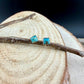 Turquoise Stud Earrings Sterling Silver • 4mm Kingman Turquoise Blue Green Cabochon Posts