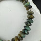 African Turquoise Jasper Bracelet: Sterling Silver, Boho Stretch Gemstone