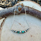 Navajo Pearl & Turquoise Graduated Bar Chain Bracelet | Sterling Silver Southwest Elegance