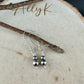 Sterling Silver Desert Pearl Earrings • Stacked 4mm 5mm Pearls • Minimal Southwest Drop