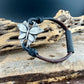 Black & Brown Leather Bracelet • Butterfly Wrap • Rustic Double Strand