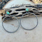 Sterling Silver Turquoise Hoop & Post Earrings • 6mm Kingman Turquoise • Custom Size