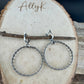 Sterling Silver Lever‑Back Hoop Earrings • Bali Berry Floral Patterned Wire • Handmade Hoops