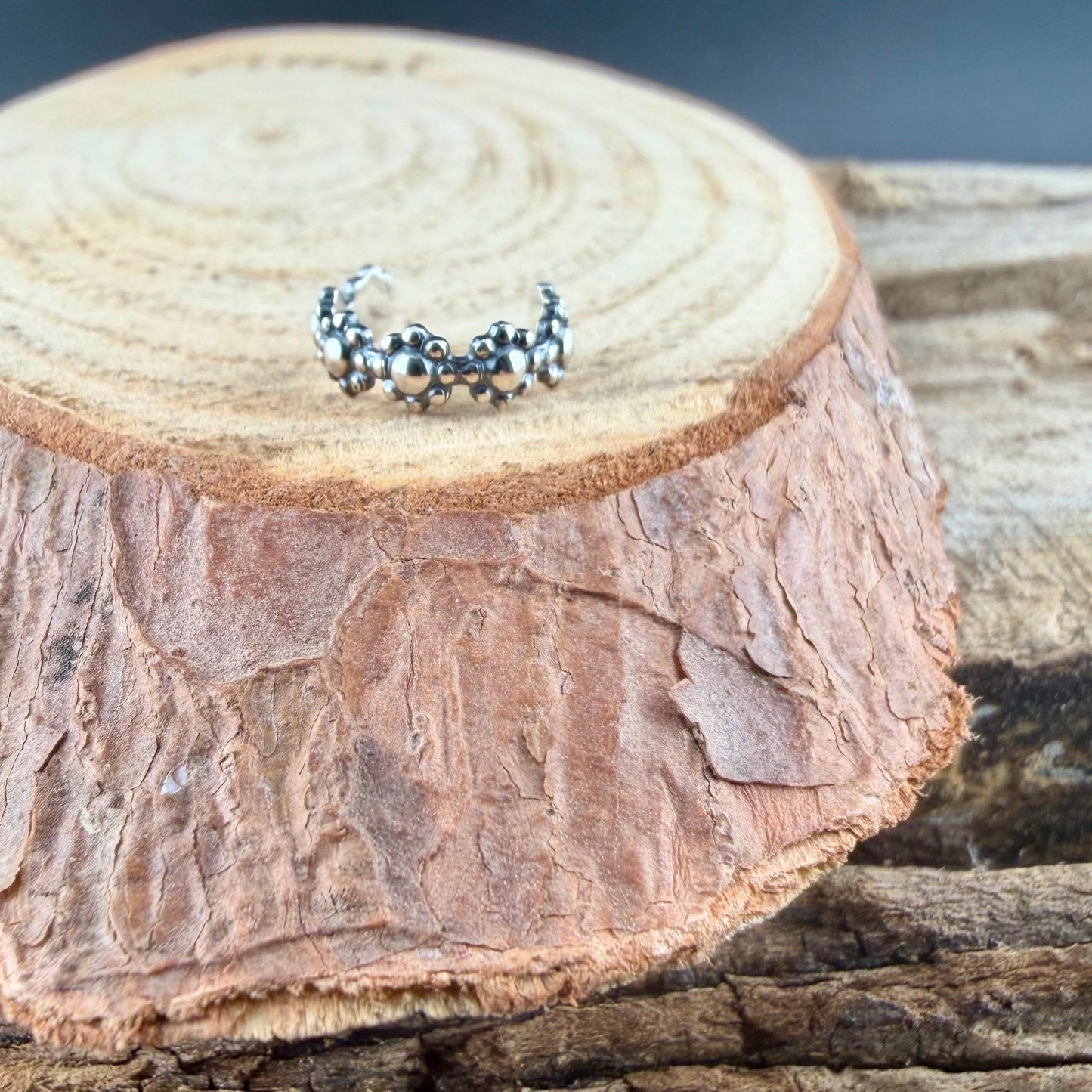 Sterling Silver Floral Ear Cuff • Faux Conch • No Piercing • Minimalist Unisex Jewelry