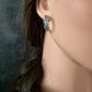Sterling Silver Hoop Earrings • Ridged Linear Pattern Hoops • Push‑Back Post Style