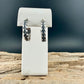 Sterling Silver Hoop Earrings • Ridged Linear Pattern Hoops • Push‑Back Post Style