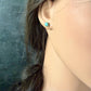 6mm Royston Turquoise Stud Earrings • Sterling Silver • Smooth or Serrated Bezel