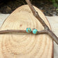 Kingman Turquoise Stud Earrings • Sterling Silver • 4mm 5mm 6mm • Smooth or Serrated Bezel