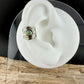 Sterling Silver Turquoise Ear Cuff • 40 Cal Bullet Slice • No‑Piercing Faux Conch