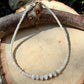 Freshwater Anklet with Mother of Pearl Accent • Sterling Silver Ankle Bracelet