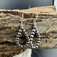 5mm Navajo Pearl Teardrop Earrings • Sterling Silver Southwestern Hoops