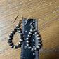 5mm Navajo Pearl Teardrop Earrings • Sterling Silver Southwestern Hoops