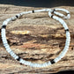 White Howlite & Black Onyx Necklace | Sterling Silver Beaded Necklace | Unisex Minimalist Jewelry