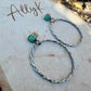 Turquoise Hoop & Post Earrings • Sterling Silver • Kingman Turquoise