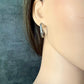 Argentium Silver Hoop Earrings • Push‑Back Post Hoops • Floral Leaf Pattern • Lightweight 925